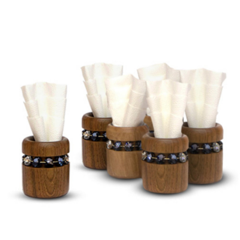 Ajmia Luxury Standing Napkin Holder, Brown/Sfinx