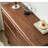 Walnut Modern Groove Buffet Table