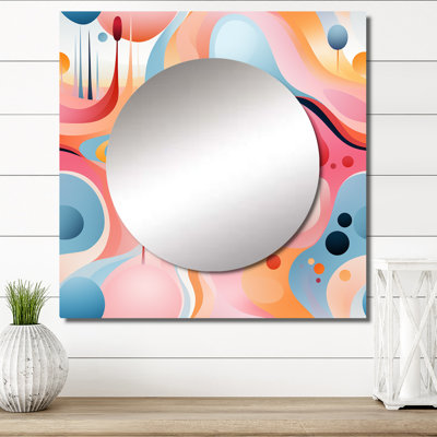 Rose Fusion Abstractions In Motion - Décoration murale moderne Mid-Century