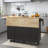 55" Rolling Mobile Kitchen Cart With Drop Leaf, Rubber Wood Top Kitchen Island Table On Wheels With Drawer And Storage Cabinet-1110490618
