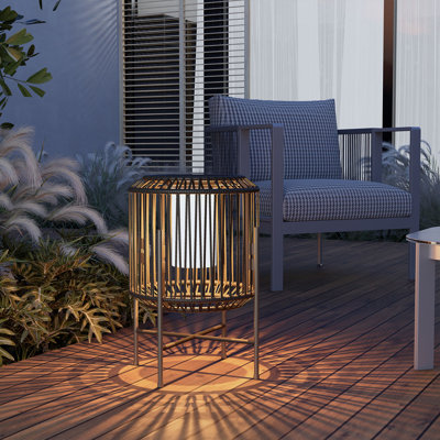 Baffin 22" Solar Powered Integrated LED Outdoor Floor Lamp