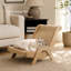Fauteuil-griffoir en sisal avec structure en bois naturel, griffoir incurvé et design de type canapé pour chats d'intérieur-1171990285