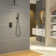 16 inches Ceiling Mount Pressure Balancing Complete Shower System Rain Shower Head with Rough-in Valve and Trim Kit