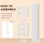 Armoire de rangement multimédia avec tablette DVD à 9 niveaux et tablettes réglables - blanc-1171510049