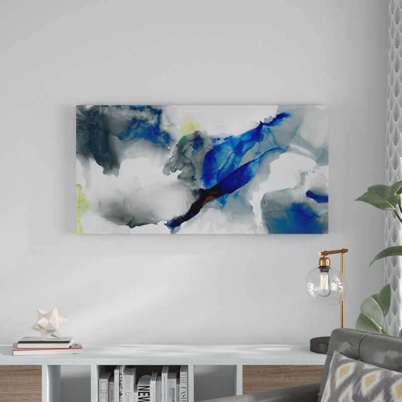 « éphémère i », peinture sur toile tendue, H 10 po x l 19 po x p 2 po