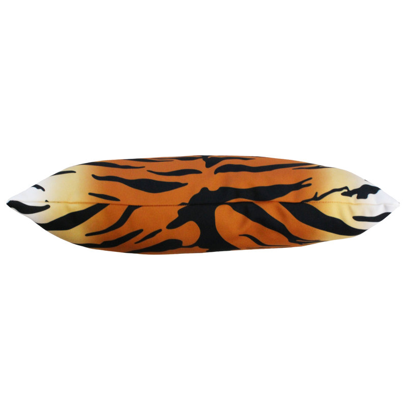 Animal Print Reversible Throw Pillow, Natural