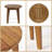 Outdoor 16" Acacia Wood Side Table, Teak Finish