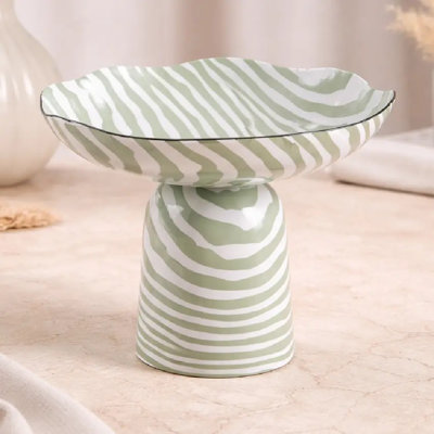 Bol décoratif moderne avec base piédestal, décoration de table polyvalente pour table basse, étagère de salle à manger, décoration de la maison