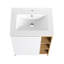 Meuble-lavabo autoportant de 24 po avec lavabo en céramique à rebord mince