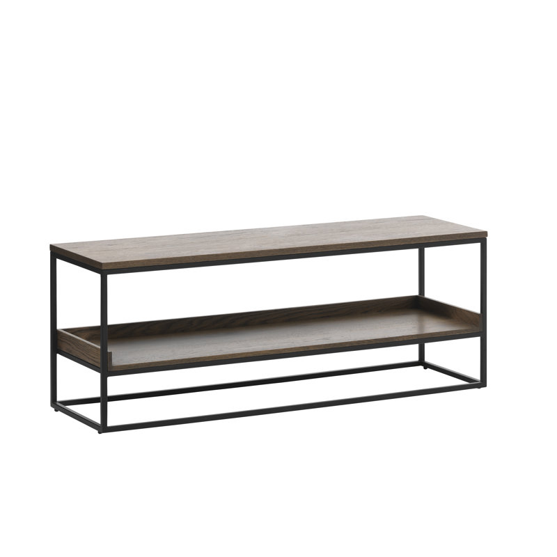 Bradford Solid Wood Storage Bench, Smoked Oak