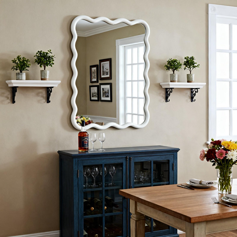Miroir d'appoint 30 po x 40 po, Blanc