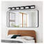 Luminaire de meuble-lavabo moderne à 6 lumières DEL noir mat moderne résistant à l'humidité et miroir en fer pour salle d'eau et douche-729643032-729643025-729643119