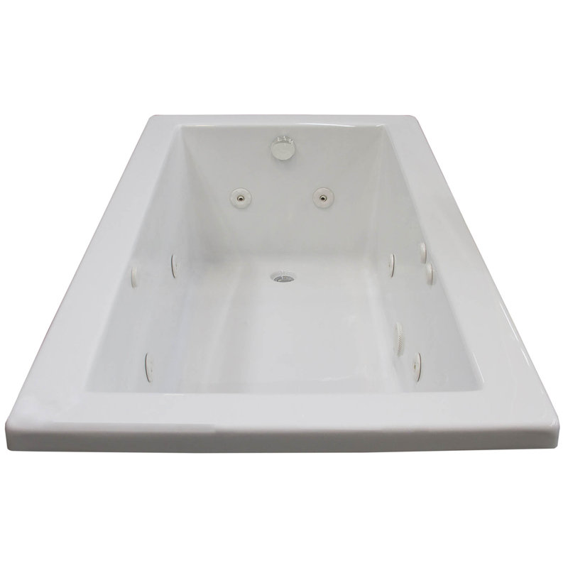 Guadeloupe 60'' x 30'' Whirlpool Acrylic Bathtub, Right