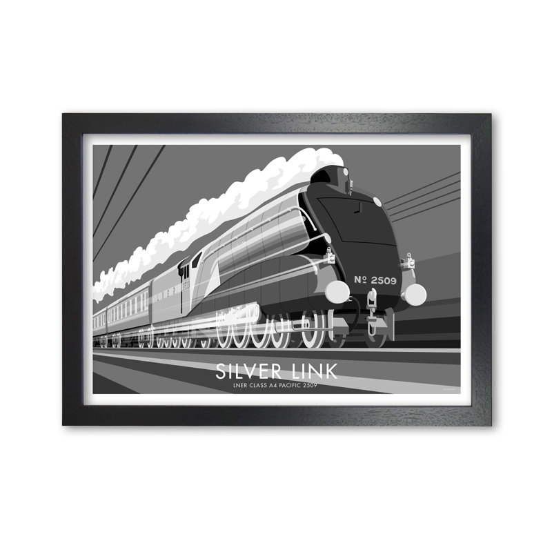 Silver Link by Stephen Millership - Print, Black, 42 cm H x 59.4 cm W x 5 cm D