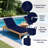 71" Tri-fold Outdoor Chaise Lounge Cushions Set Of 2, Water Resistant Patio Replacement Cushions With Hook & Loop Fasteners, 23.6"w X 3"t For Patio Furniture-1253436598