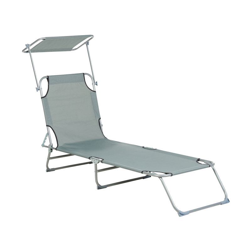 Nikyta 205cm Long Reclining Single Chaise, Gray