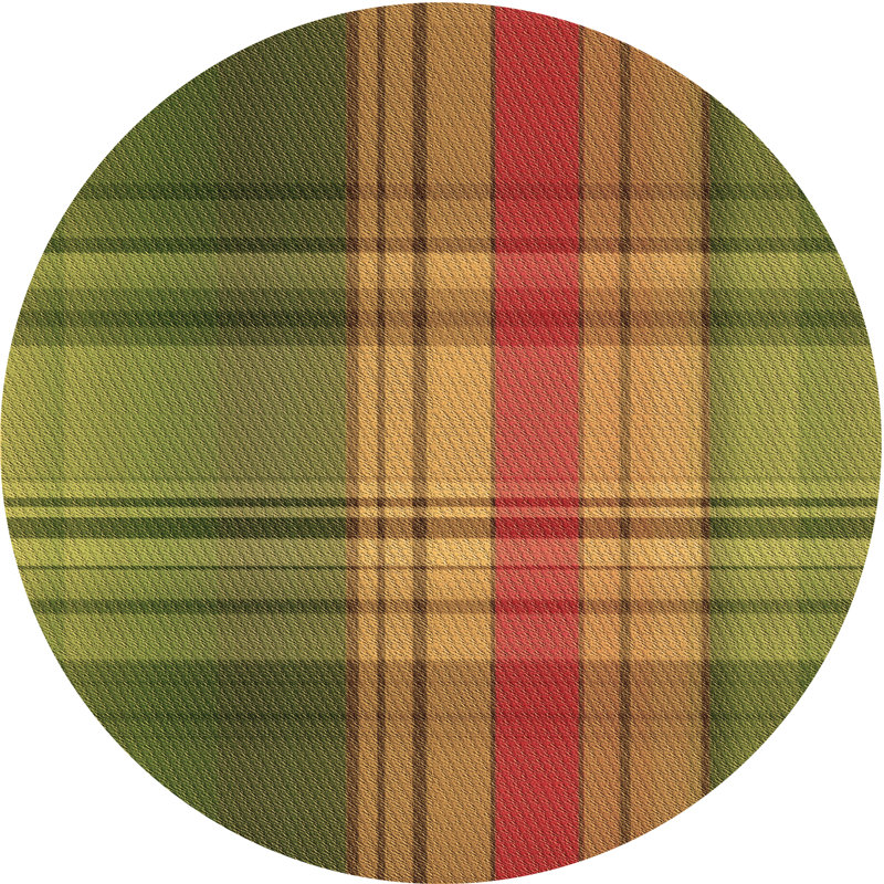 Plaid Indoor Rug, Round 4'
