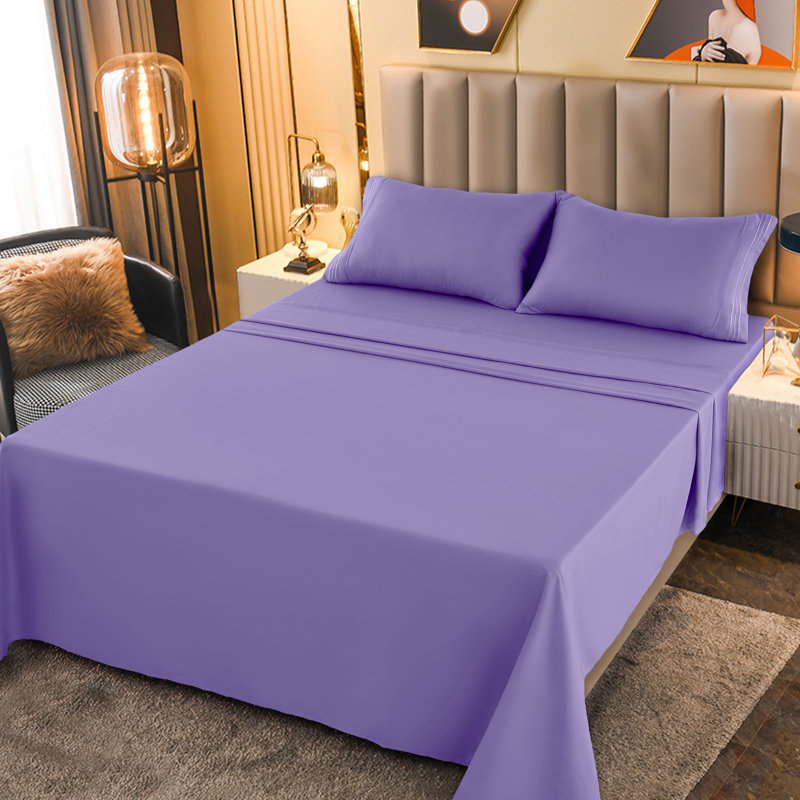 Lux Decor 6-Piece Ultra-Soft Microfiber Sheet Set Deep Pocket Fitted Sheet, Wrinkle & Fade-Resistant, Hotel Quality Bedding