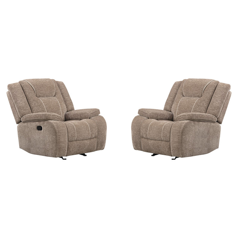 Ensemble de deux fauteuils inclinables manuels