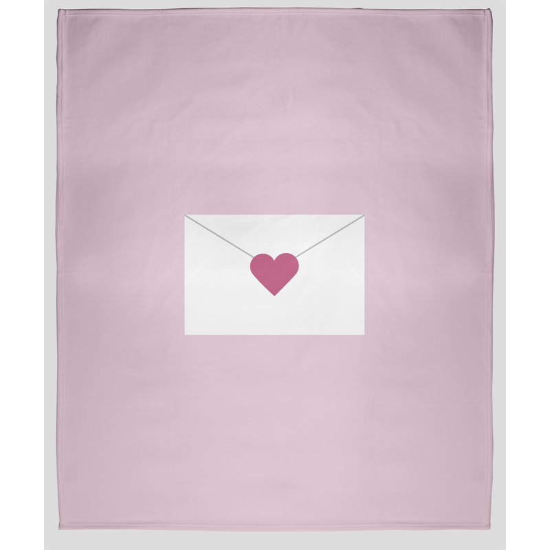  Couverture polaire Love Love, 60 po x 80 po, Rose clair