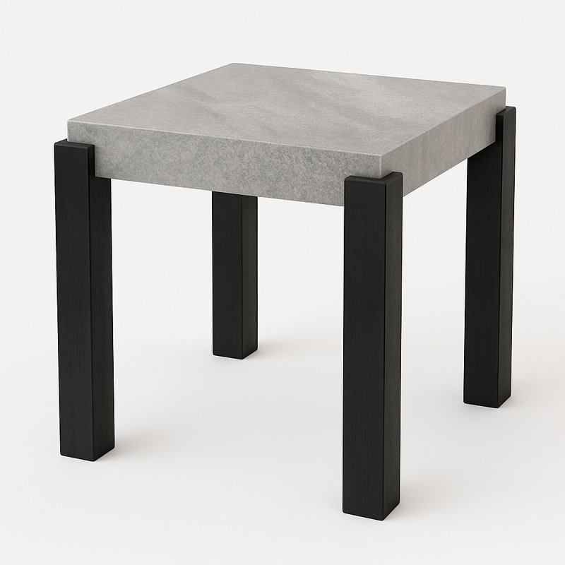Table de bout Belmont Square, Noir, Gris