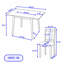 Ensemble de table de salle à manger pliable 3 pièces avec rallonge et chaises rembourrées pour la salle à manger-761237914
