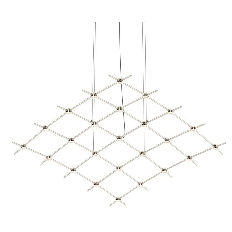 Lustre unique à 25 lumières DEL Constellation®, Facette transparente, 3000 K
