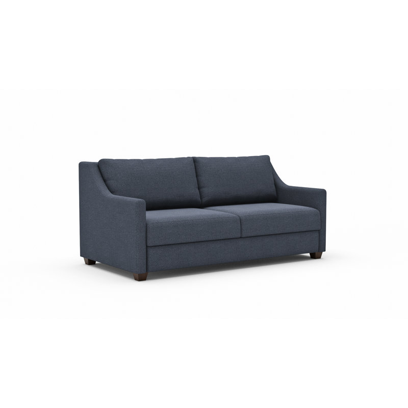 Canapé-lit à accoudoirs carrés 73 po avec coussins réversibles, Gris anthracite