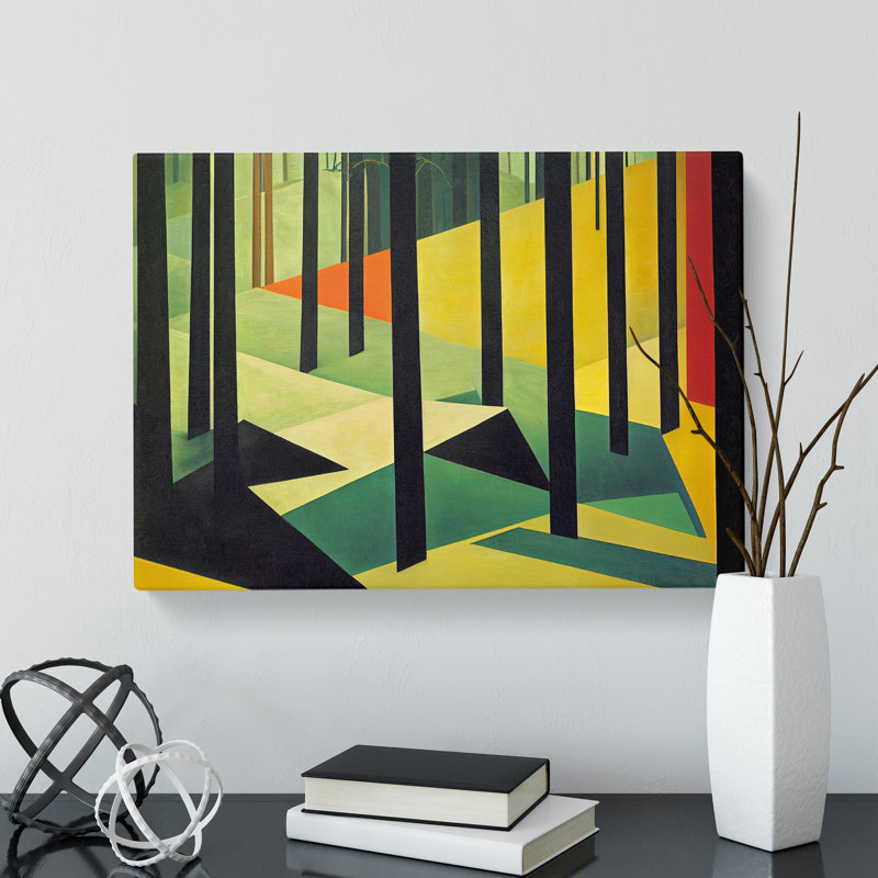 Pleasant Abstract Forest - Wrapped Canvas, 35cm H x 50cm W x 3cm D