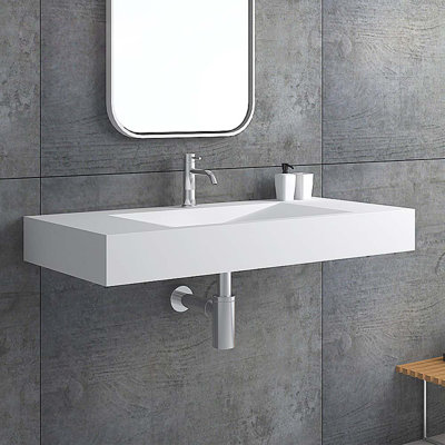 Lavabo de salle de bain mural