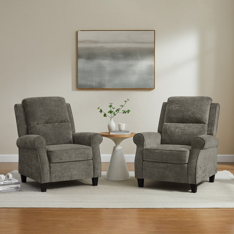Fauteuil inclinable rembourré 34,6 po (ensemble de 2), Tanné