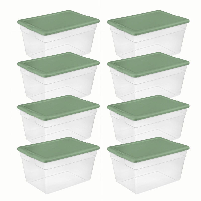 Sac de rangement en plastique empilable de 56 pintes Sterilite, vert vif