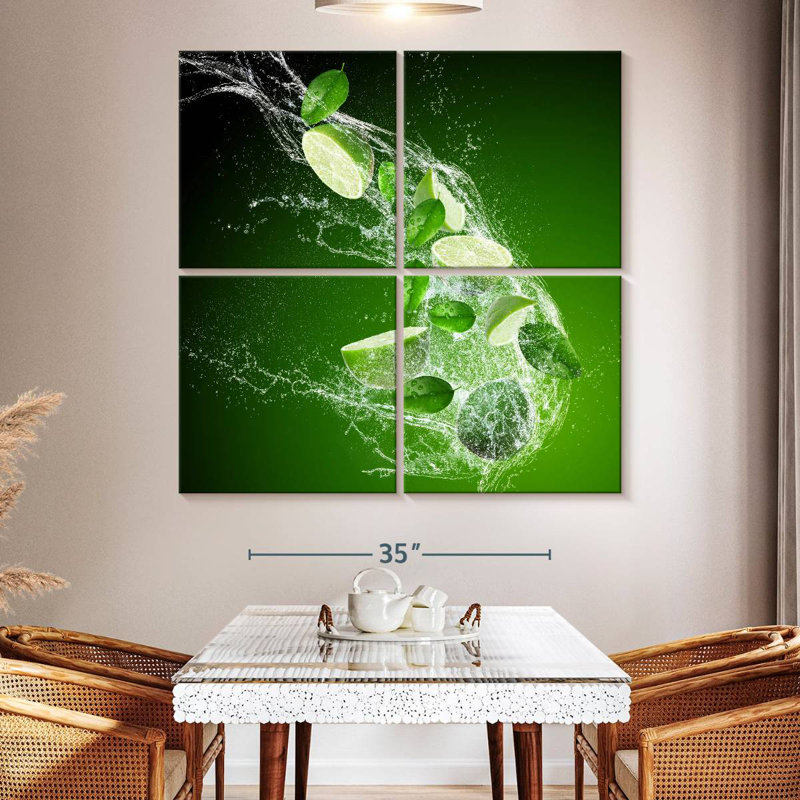 Yarlin Lime Splash, 50'' H x 50'' W
