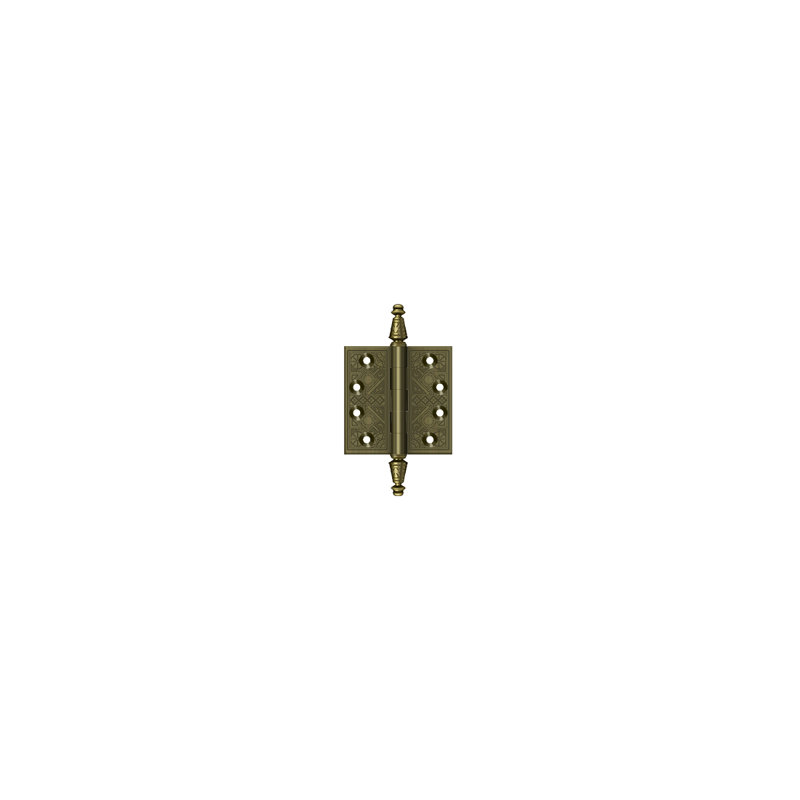 3.5'' x 3.5'' Butt Bearing Hinge, Antique Brass
