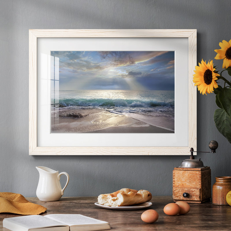 Bleu turquoise matin, Blanc, H 18 po x l 26 po x P 1,5 po