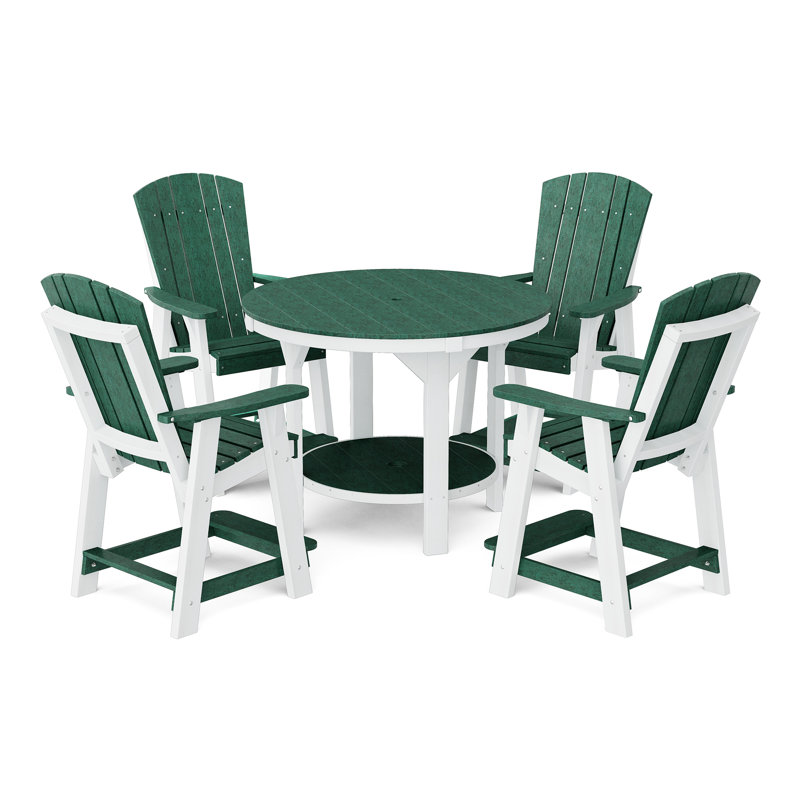 Heritage Pub Counter Set, Turf Green/White, 4