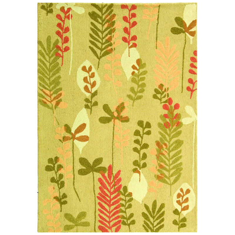 Berkley Hand Hooked Thick Wool Pile Floral Rug, Rectangle 3'9" x 5'9"