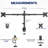 Telescoping Dual Monitor Desk Mount