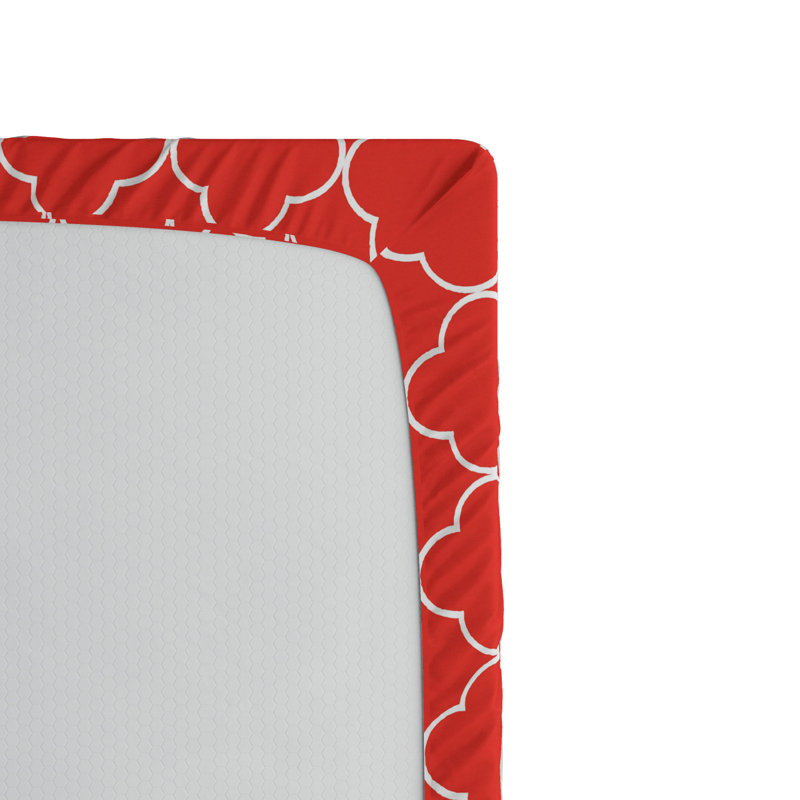 Quatrefoil Microfiber Geometric Fitted Sheet, Twin Fitted Sheet