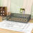 Wooden Floor Bed With Guardrails, Door And Sturdy Slats-12497812-12497809