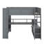 Lit mezzanine double avec bureau