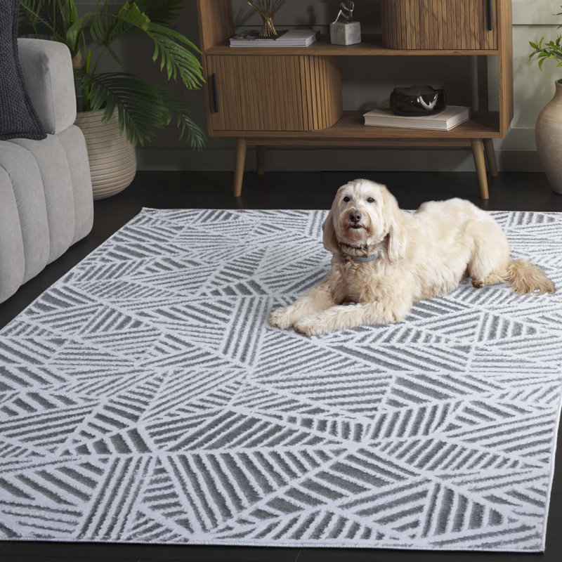 Radoika Performance Geometric Rug, Rectangle 4' x 6'