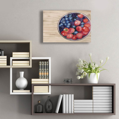  «Bol de fruits 3» par Alicia Ludwig, art mural en verre acrylique, 24 po x 16 po
