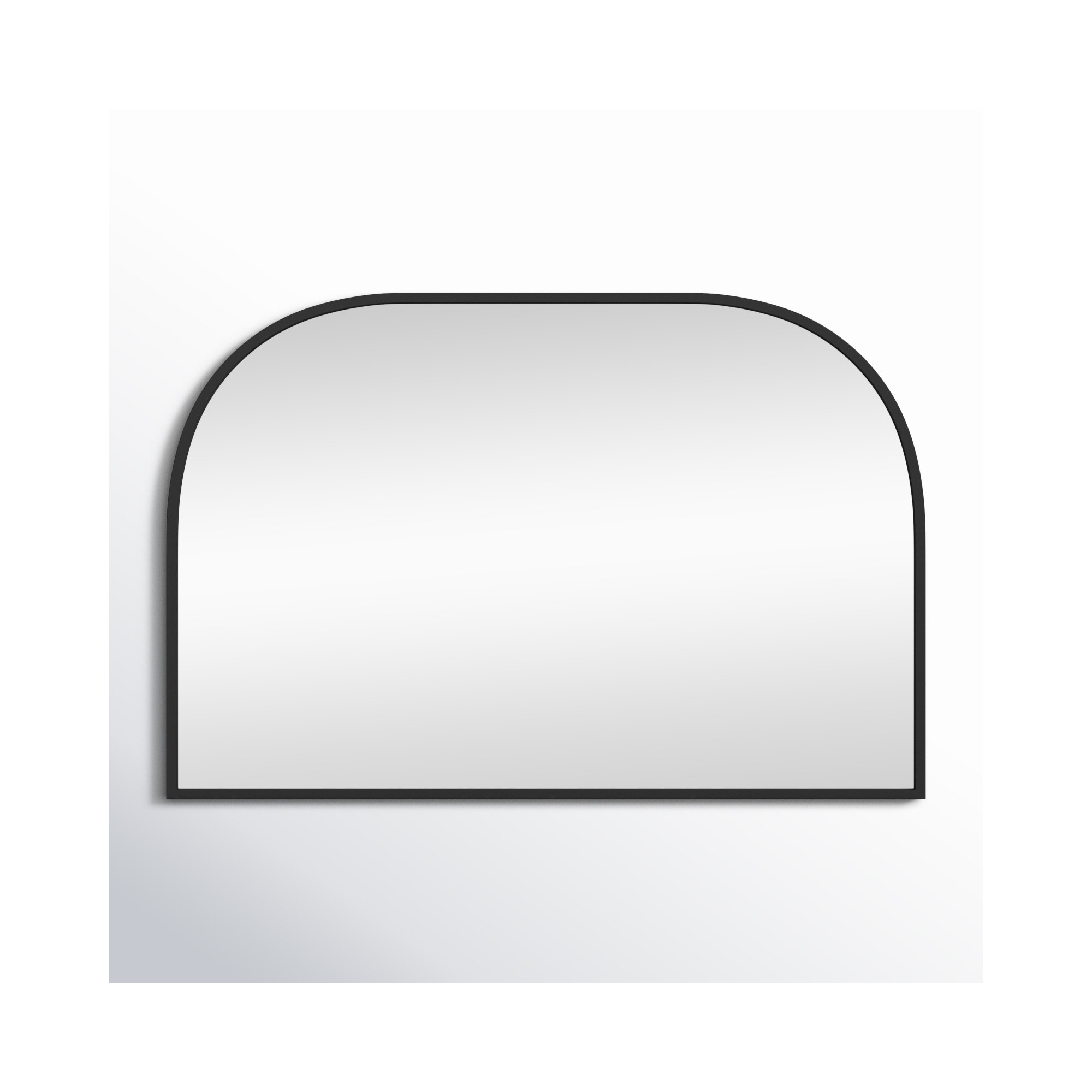 Sabine Metal Wide Arch Wall Mirror, Black, 24" x 36"