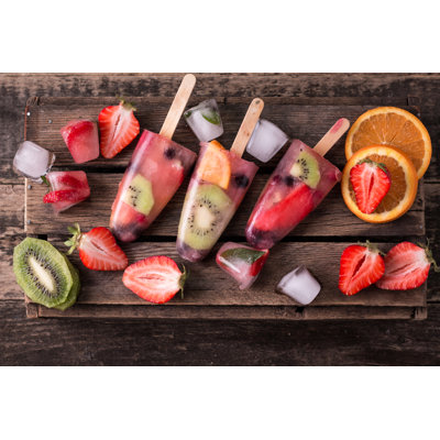 Fruit Popsicles by Id-art - Wrapped Canvas Print