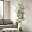 175 cm H Faux Olive Tree Plant in Cement Freestanding  Planter