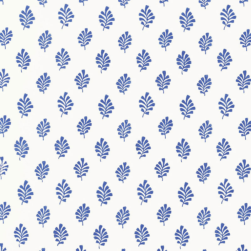 Papier peint Bakara, Bleu faïence