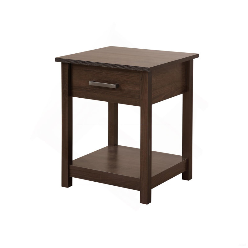 Table de chevet élégante et contemporaine, Brun