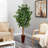 Aahil Faux Ficus Tree in Wood Decorative Vase-796385900