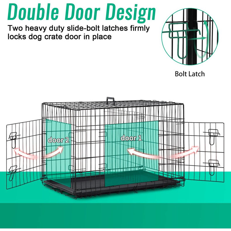 Cage pour chien pour chien de grande taille pliante en métal